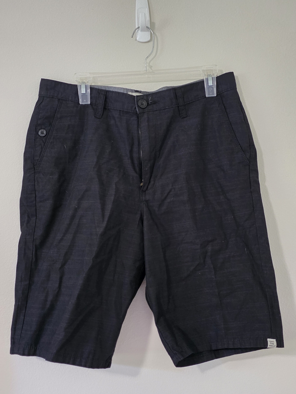 Vans Men's Black Flat Front Shorts
